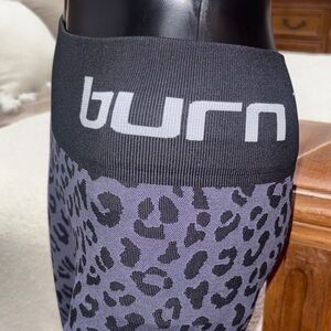 Burn Women's Black and Gray Leopard Print Leggings
